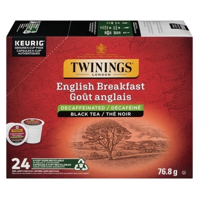 Twinings Thé noir goût anglais décaféiné 24 ea, 0,83 $/1ch
