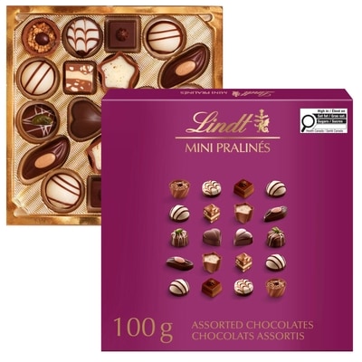 Lindt Mini Pralines Assorted Chocolates Gift Box 100 g, $10.99/100g
