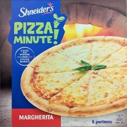 Shneider’s Pizza margherita, 8 portions 360 g, 2,50 $/100g