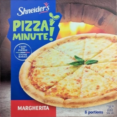 Shneider’s Pizza margherita, 8 portions 360 g, 2,64 $/100g