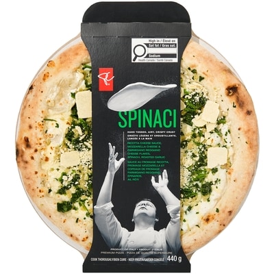 PC Collection noire Pizza de qualité supérieure spinaci 440 g, 2,05 $/100g
