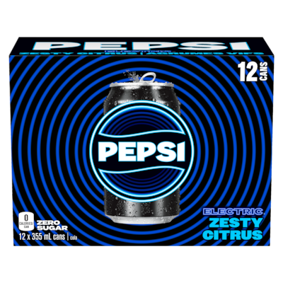 Pepsi Electric Zesty Citrus Zero Sugar, 12-Pack 12x355.0 ml, $0.19/100ml