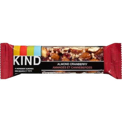 Kind Barre aux noix amandes et canneberges 40 g, 5,73 $/100g