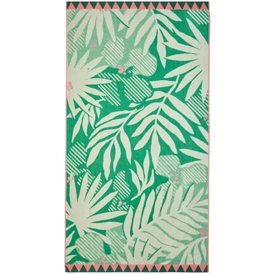 Life at Home Cotton Beach Towel - Tropical Leaves 1 ea, $20.00/1ea