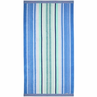 Cotton Beach Towel - Multicoloured Stripe