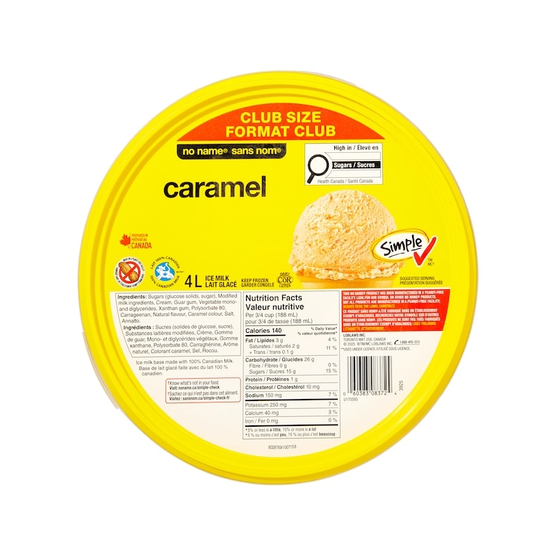 Caramel Ice Milk Club Size