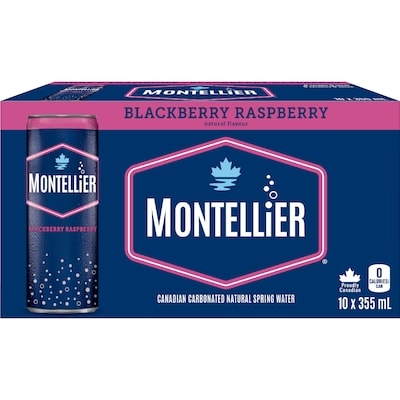 Montellier Canadian Carbonated Natural Spring Water Blackberry Raspberry 10x355.0 ml, $0.18/100ml