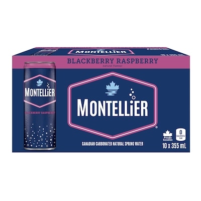 Montellier Canadian Carbonated Natural Spring Water Blackberry Raspberry 10x355.0 ml, $0.23/100ml
