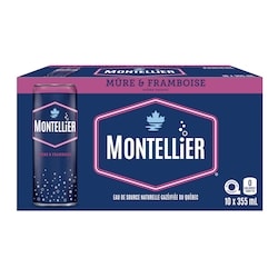 Montellier Eau de source naturelle au citron vert 10x355.0 ml, 0,23 $/100ml