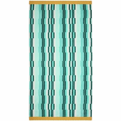 Life at Home Cotton Beach Towel - Aqua Stripe 1 ea, $20.00/1ea