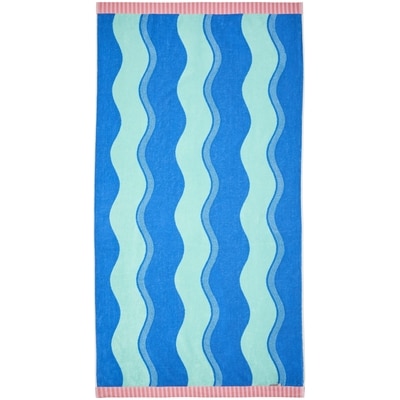 Serviette de plage en coton – vagues