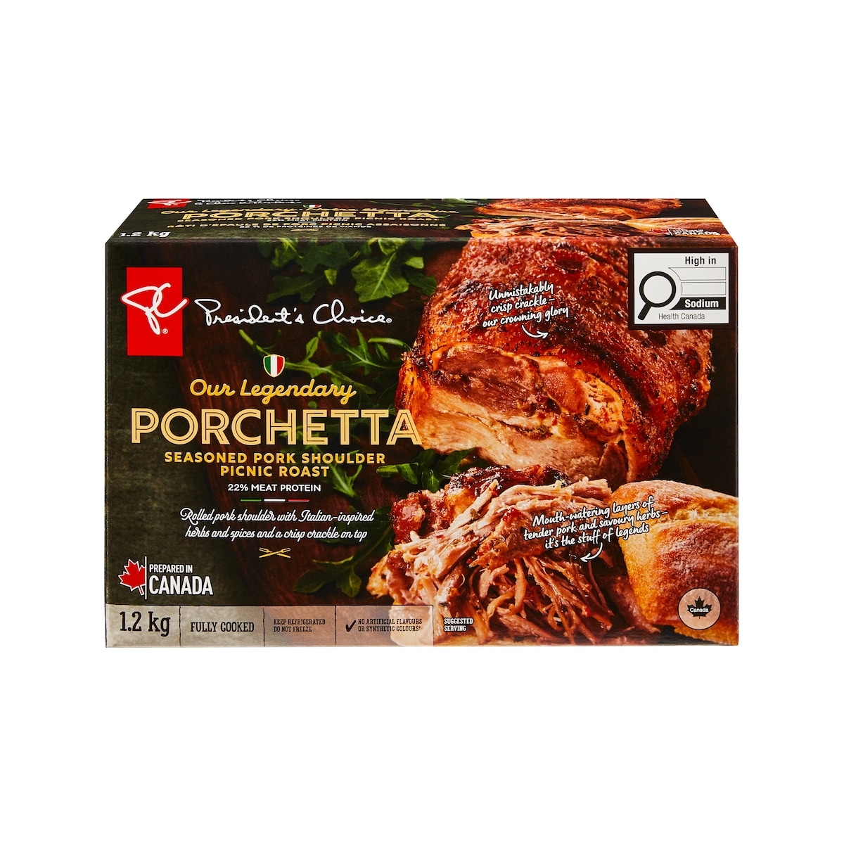 President's Choice Porchetta Seasoned Pork Shoulder Picnic Roast 1.2 kg, $1.50/100g