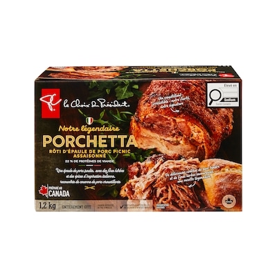 le Choix du Président Rôti d’épaule de porc picnic assaisonné Porchetta 1.2 kg, 1,73 $/100g