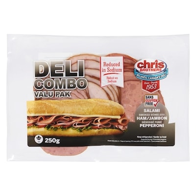 Chris Brothers Deli Combo Valu Pak 250 g, $2.20/100g