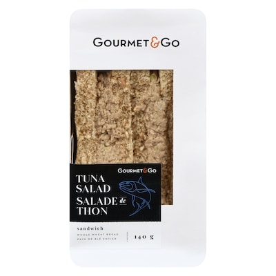 Gourmet & Go Sandwich Tuna Salad Whole Wheat Bread 140 g, $4.64/100g