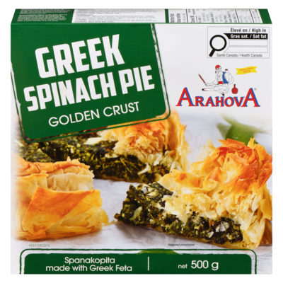 Arahova Greek Spinach Pie Golden Crust 500 g, $2.60/100g