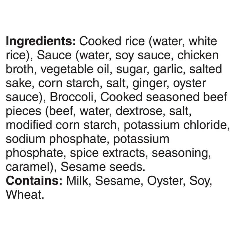 Home Menu, Broccoli & Beef