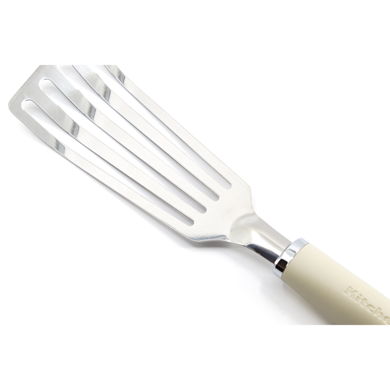 Stainless Steel Angled Turner, Almond Cream