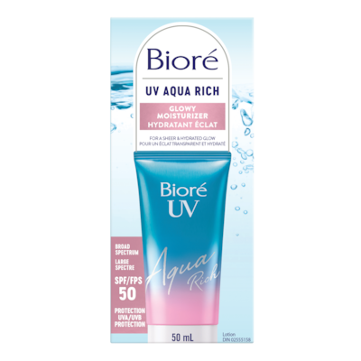 Biore Hydratant éclat lotion uv aqua rich fps 50 50 ml, 41,98 $/100ml