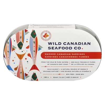 Wild Canadian Seafood Smoked Canadian Sardines 180 g, $3.88/100g