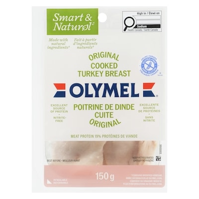 Olymel Original Cooked Turkey Breast 150 g, $4.33/100g
