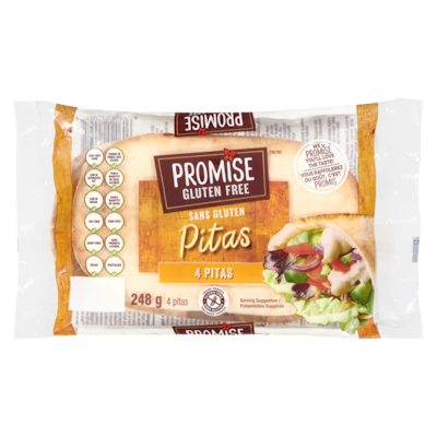 Promise Gluten Free Pitas 248 g, 3,63 $/100g