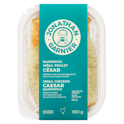 Jonathan Garnier Mega Chicken Caesar Sandwich 190 g, $3.16/100g