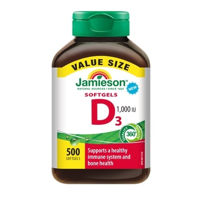 Jamieson Vitamin D Softgel 500 ea, $0.05/1ea