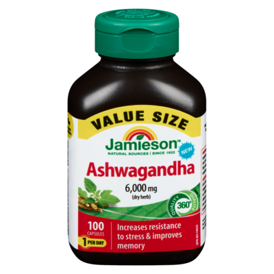 Jamieson Ashwagandha 100 ea, $0.40/1ea