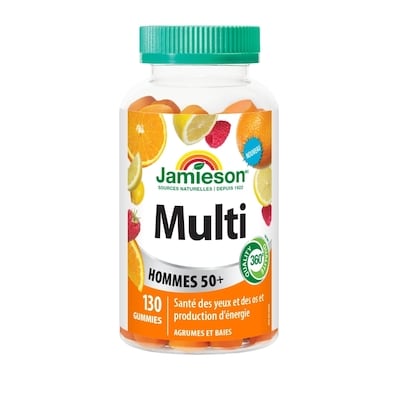Jamieson Multi gummies pour hommes 50+ 130 ea, 0,24 $/1ch