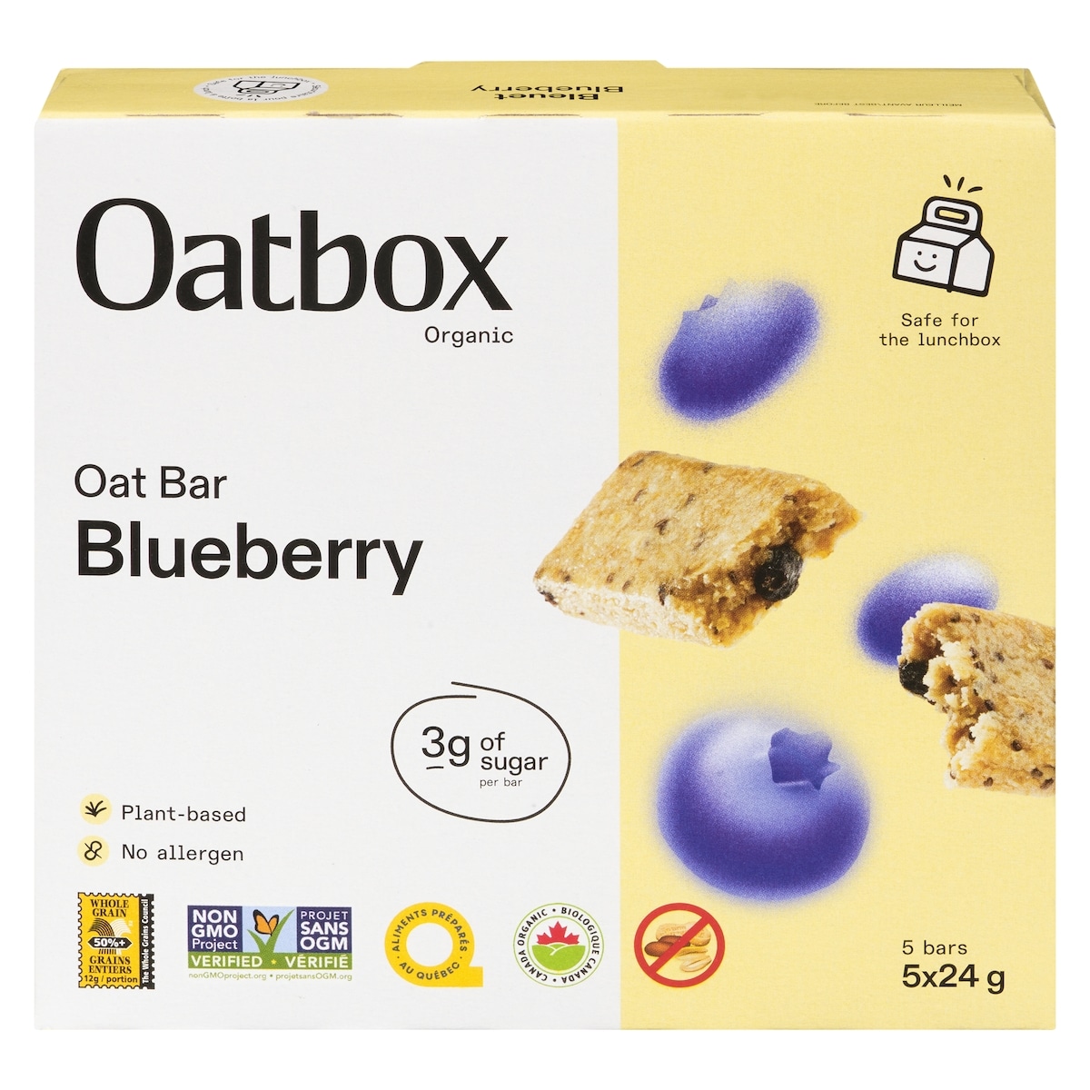 Oatbox Oat Bar Blueberry Organic 120 g, $4.58/100g