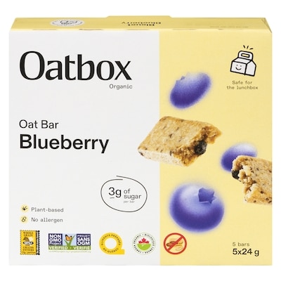 Oatbox Oat Bar Blueberry Organic 120 g, $4.58/100g
