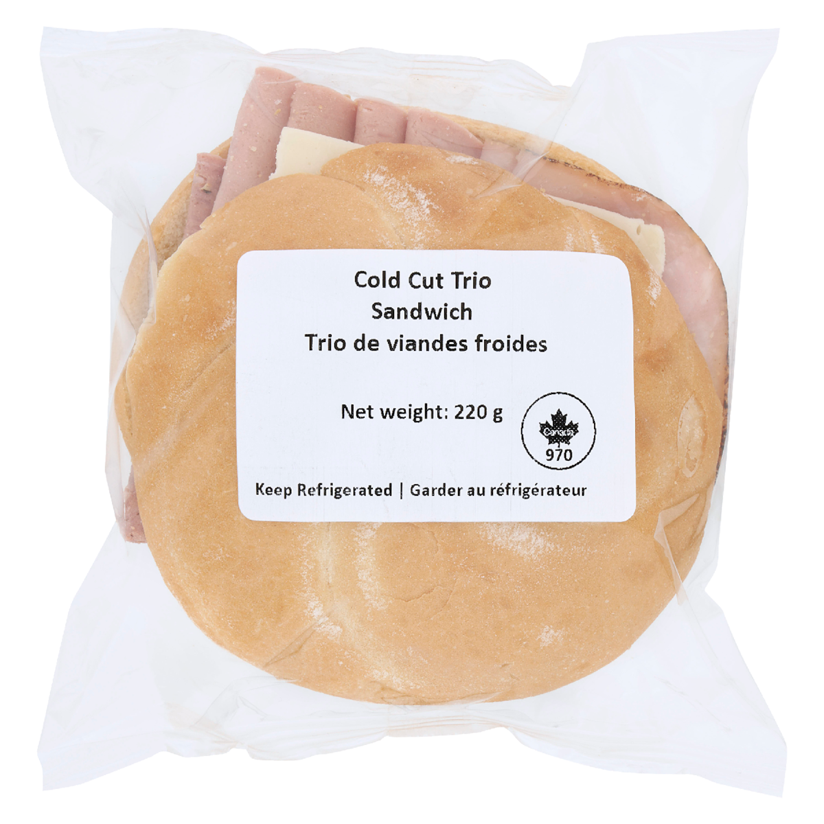 null Cold Cut Trio Sandwich 220 g, $2.73/100g