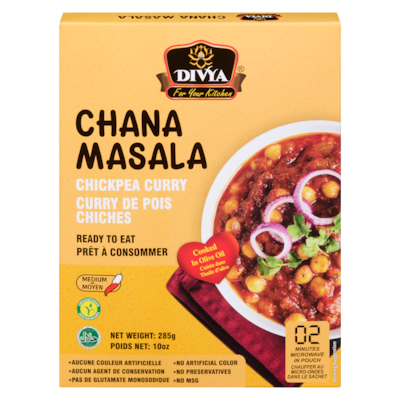 Divya Chickpea Curry Chana Masala Medium 285 g, $0.70/100g