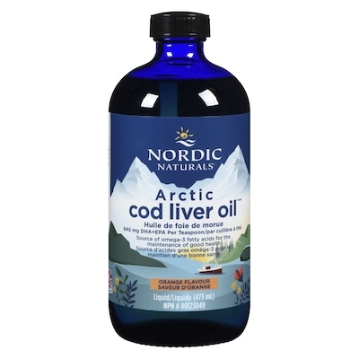 Nordic Naturals Arctic Cod Liver Oil Orange Flavour Liquid 473x473.0 ml, $13.53/100ml