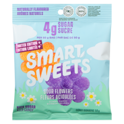 Smart Sweets Bonbons fleurs acidulées bonbon gélifiés édition limitée 50 g, 8,00 $/100g