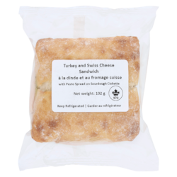 null Turkey And Swiss Cheese Sandwich 192 g, $3.12/100g
