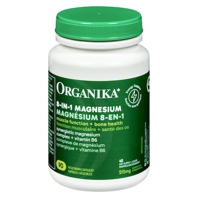 Organika Magnésium 8-en-1 90 ea, 0,59 $/1ch