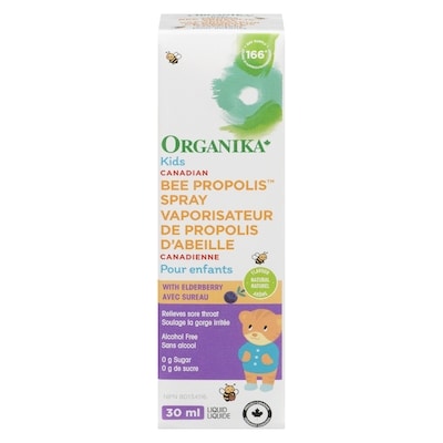Organika Vaporisateur de propolis d'abeille canadienne pour enfants avec sureau liquide 30 ml, 76,63 $/100ml