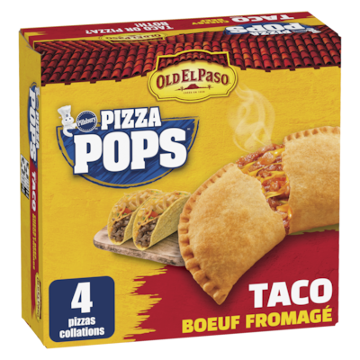 Pillsbury Pizzas collations saveur de taco bœuf fromagé 380 g, 1,31 $/100g