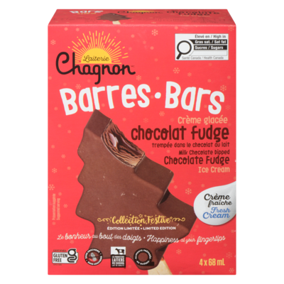 Chagnon Barres fudge au chocolat 4x68.0 ml, 2,39 $/100ml