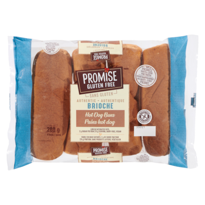 Promise Gluten Free Hot Dog Buns Authentic Brioche 280 g, $3.03/100g