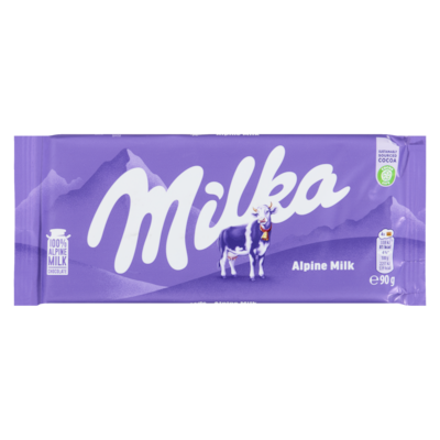 Milka Chocolat au lait 90 g, 3,54 $/100g