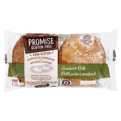 Promise Gluten Free Artisanal au levain petits pains à sandwich 260 g, 3,46 $/100g
