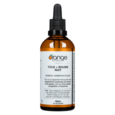 Orange Naturals Remède homéopathique toux + rhume nuit 100 ml, 23,99 $/100ml