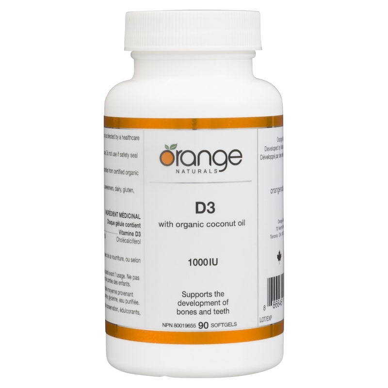 Softgels D3 With Organic Coconut Oil 1000 Iu