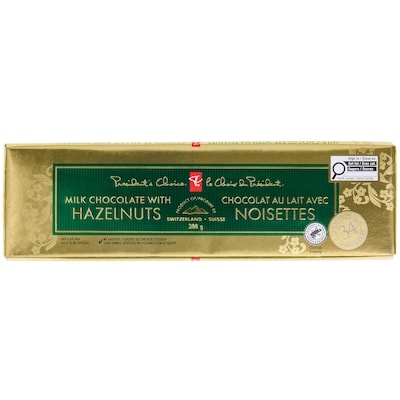 President's Choice Milk Chocolate with Hazelnuts Bar 300 g, $3.00/100g