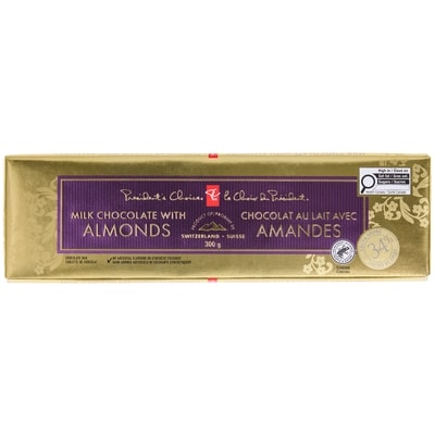 le Choix du Président Tablette de chocolat au lait avec amandes 300 g, 3,00 $/100g