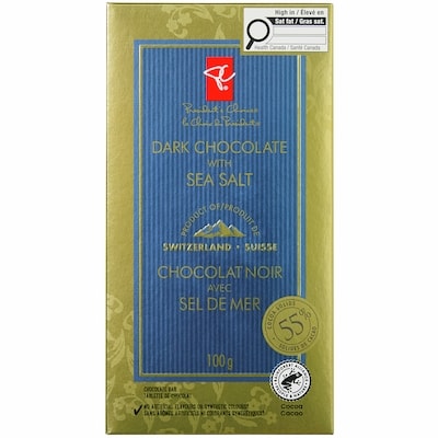 le Choix du Président Tablette de chocolat noir avec sel de mer 100 g, 4,29 $/100g
