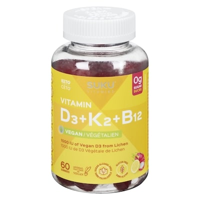 SUKU Vitamin D3 + K2 + B12 1 ea, $29.99/1ea